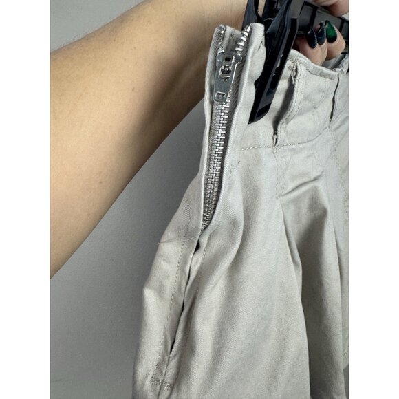 Refuge Womens Medium Khaki Micro Skort Pleated Mini Stretch Academia Y2K Preppy - Picture 5 of 11